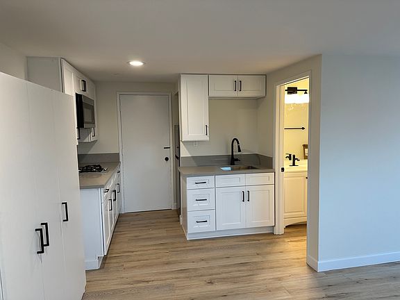 Beautiful brand new modern fully equipped kitchen with standing closet