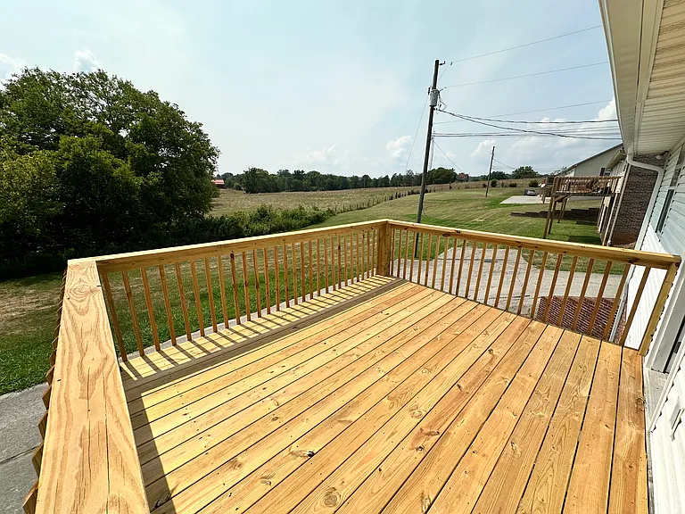 Exterior rear deck