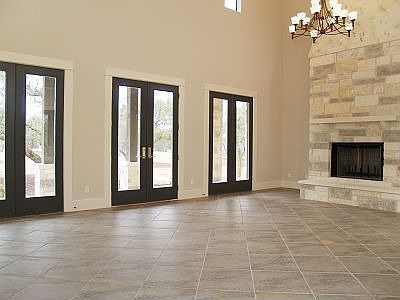 Great room with access to front and back patios