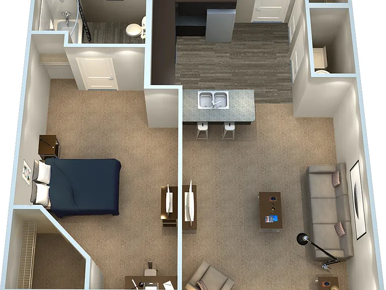 1BR/1BA - A1 1BR/1BA - A1