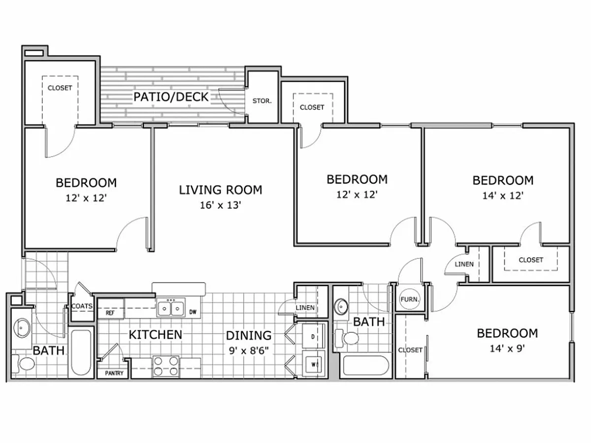Floor plan 4 Bedroom - Ph 2
