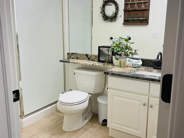 Main floor bathroom with shower