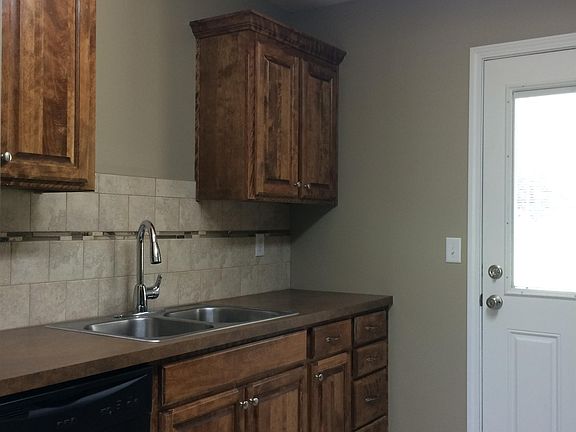 Kitchen and back patio door