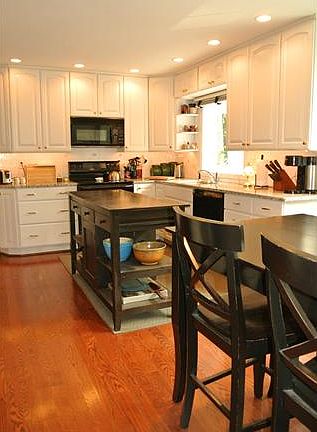 Gleaming hardwood floors