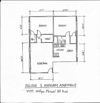 Floor plan 2 BED ROOM