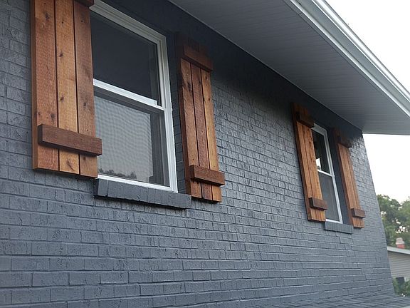 Custom cedar shutters