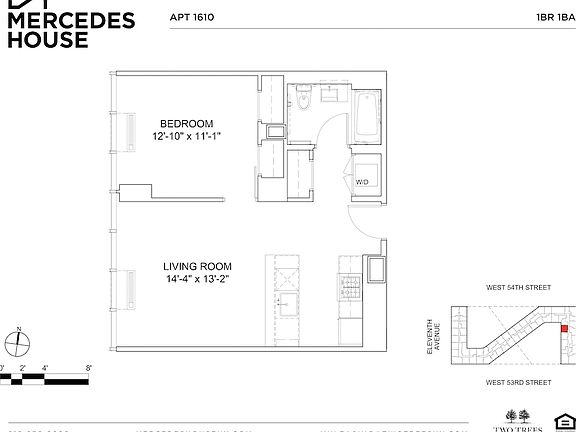 2nd image of 550 W 54th St APT 1610