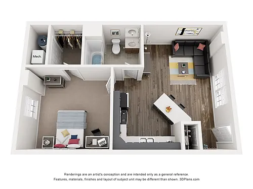 Floor plan 1X1