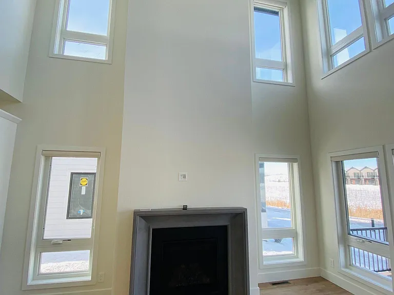 Living room with fireplace