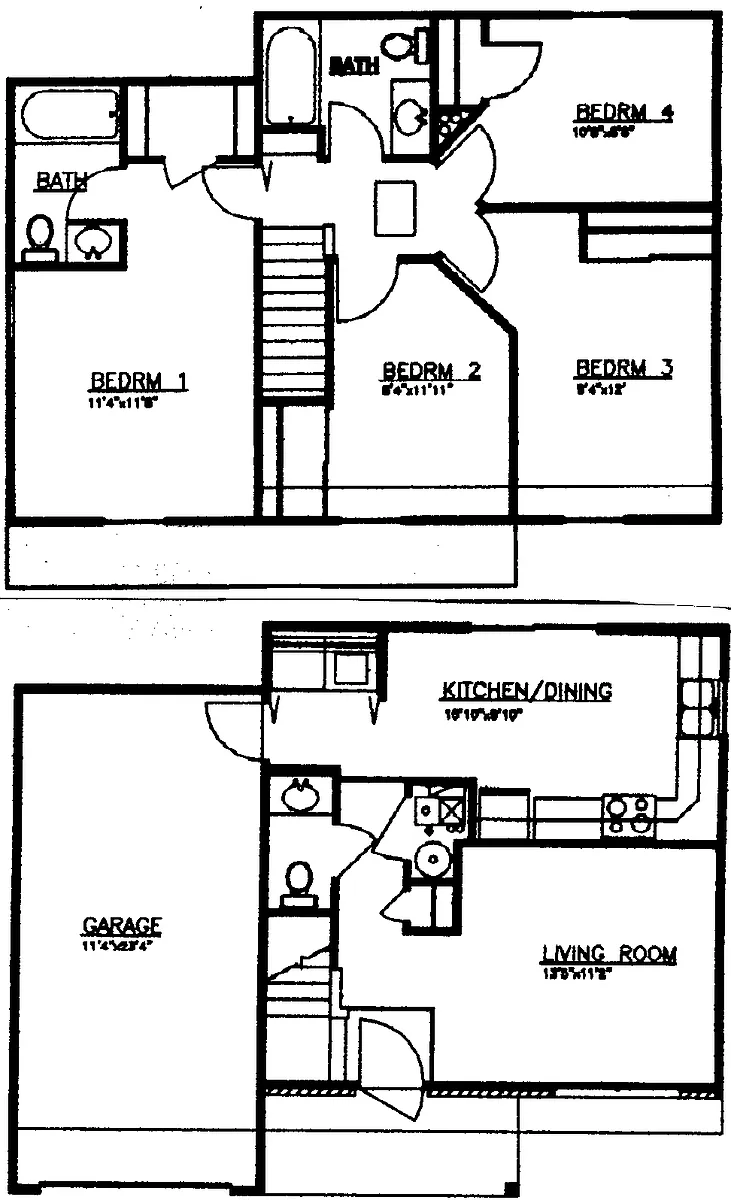 Floor plan 4 Bedroom Home