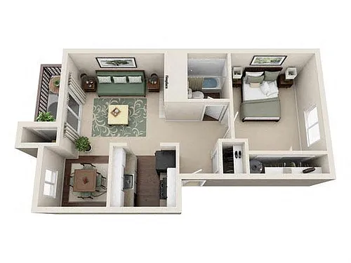 Floor plan One Bedroom
