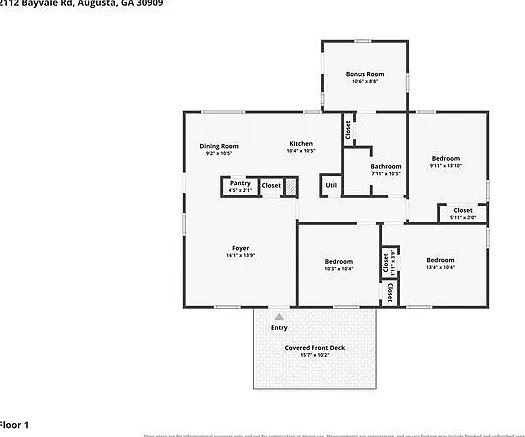 3 bed, 1.0 bath, 1014 sqft, $1,245 — Photo 2