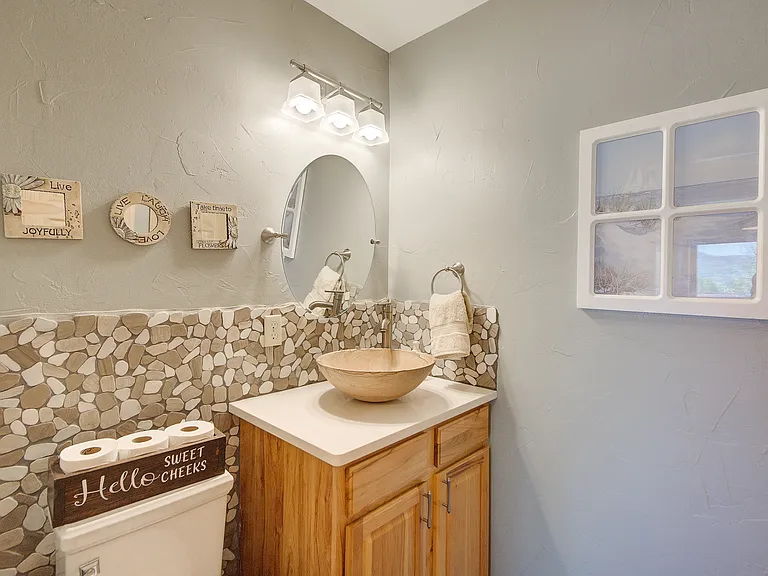 Half bath off the kitchen on the main floor