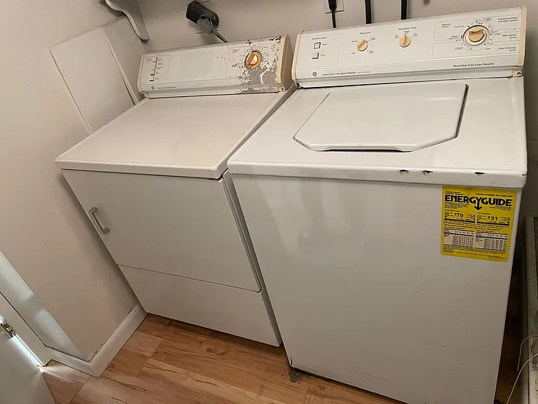 Washer and dryer in the unit.