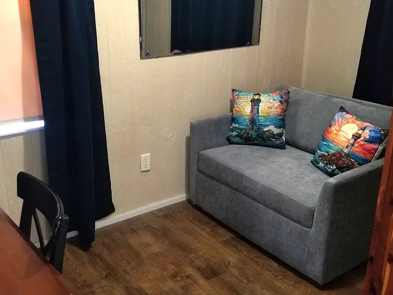 Extra bedroom. Chair folds out into nice single bed