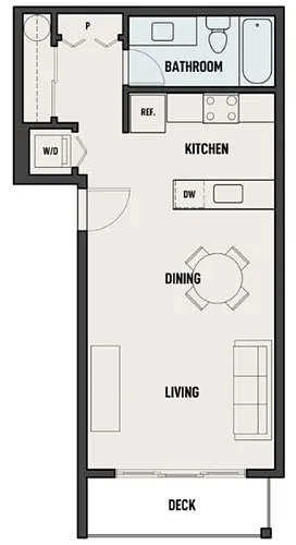 Floor plan Studio D - The Woods