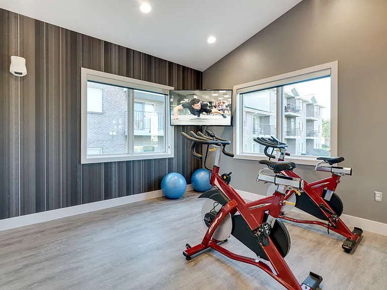 Our yoga/spin studio is perfect for finding your zen or a hard sweat.