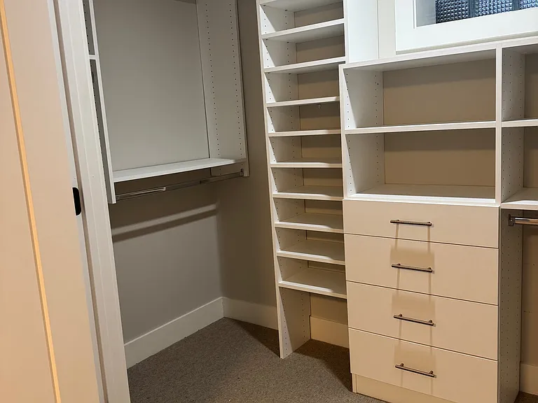 Basement Bedroom Closet with lots of storage!