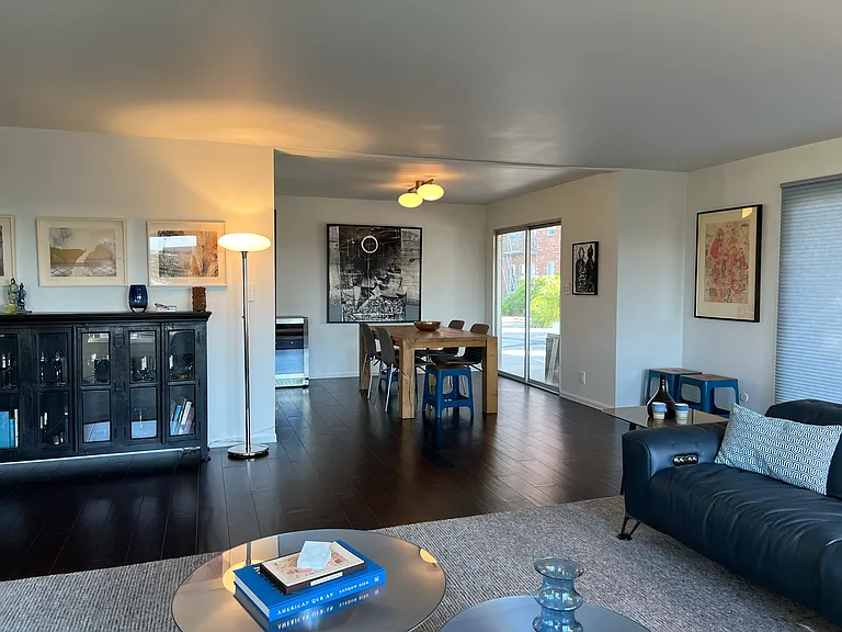 Living room and dining room