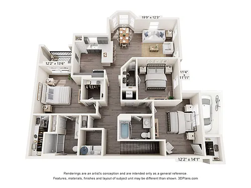 Floor plan Champagne with Heated Garage