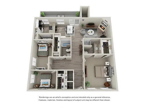 Floor plan C2: 3 Bed 2 Bath