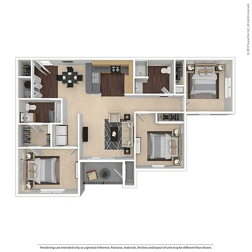 Floor plan 3 Bedroom, 2 Bathroom