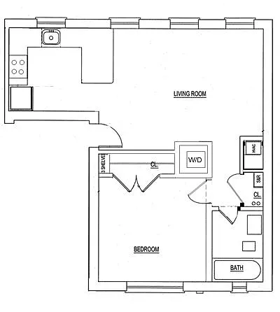 Floor plan One Bedroom