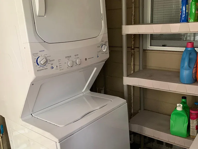 stackable washer/dryer is not shared. Laundry room is shared.