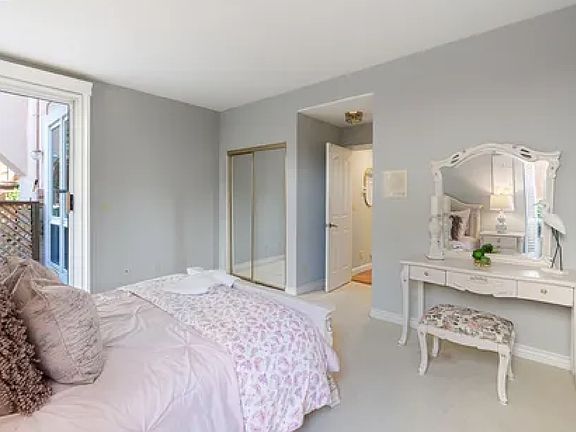 Lower level bedroom with patio