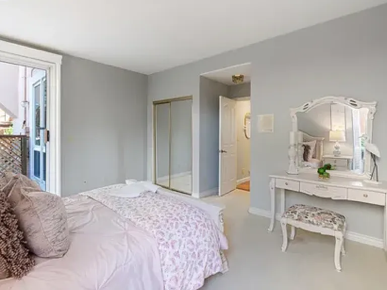 Lower level bedroom with patio