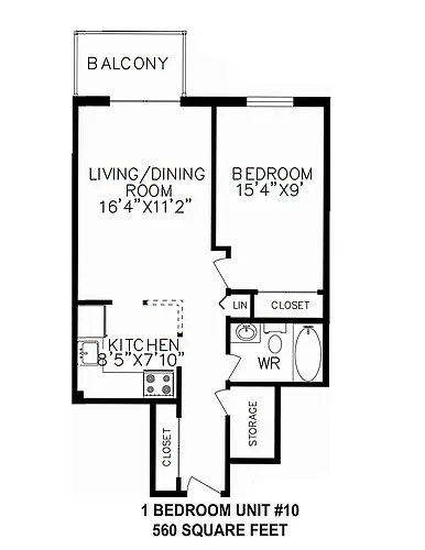 Floor plan 1 Bedroom