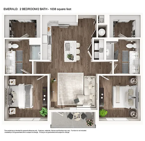 Floor plan 2x2 Emerald