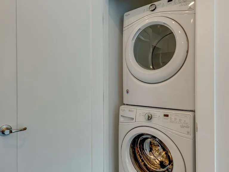 Stacked Washer and Dryer.