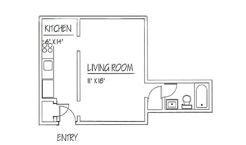 Floor plan Studio reno