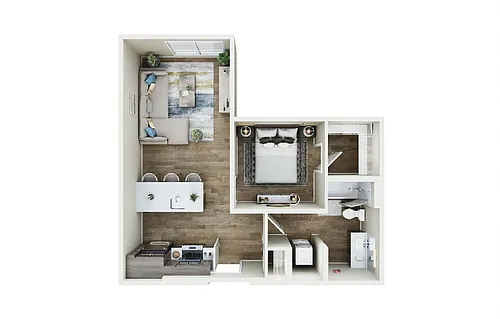 Floor plan 1X1 - B6