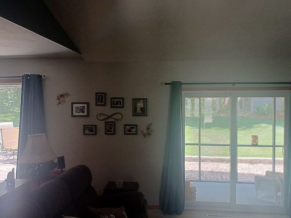 Two patio doors to backyard