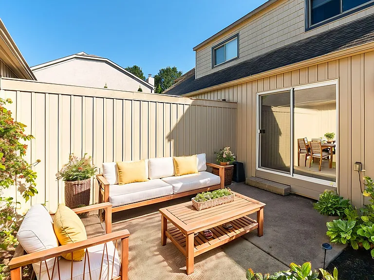 Virtually Staged patio off of Master Bedroom