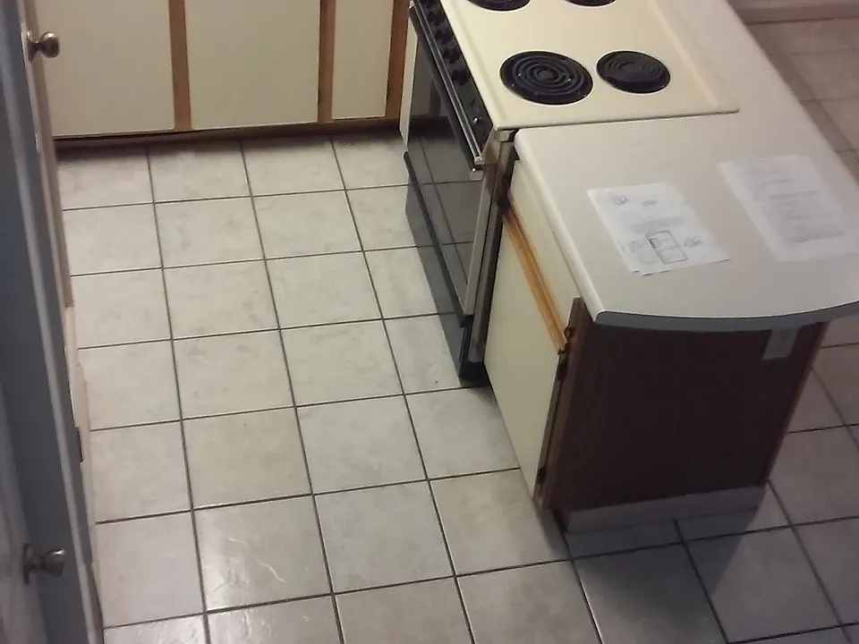 Looking at the kitchen from the stairs
