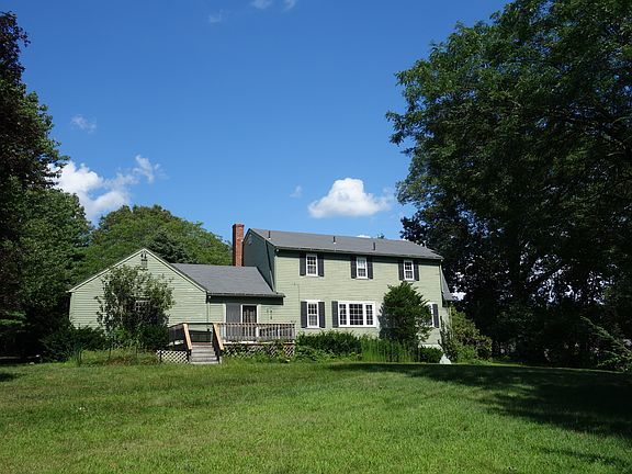 Backyard with large deck