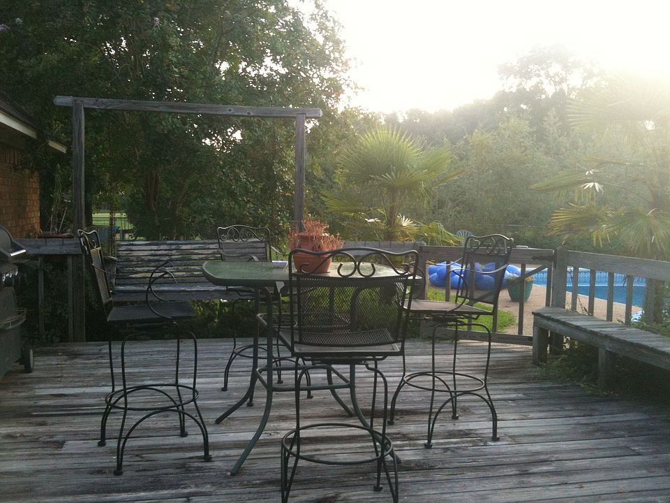 deck to patio /pool