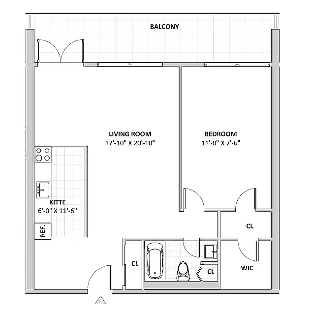Floor plan One Bedroom