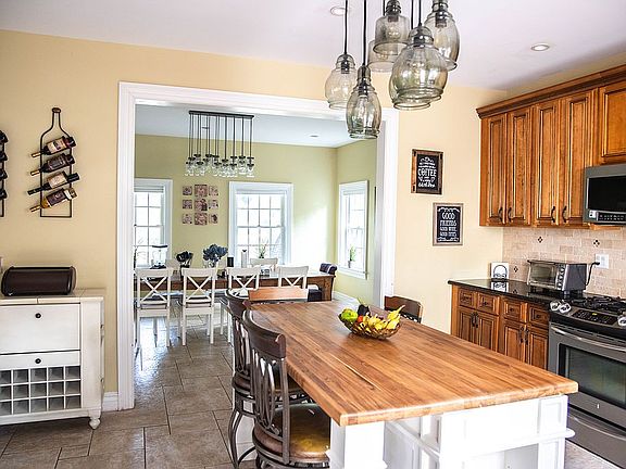 large butcher block island