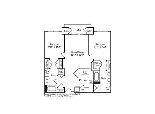 Floor plan Flatiron Downtown
