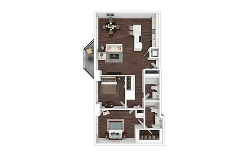 Floor plan B16 - Renovated