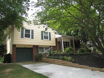 Front exterior new driveway & landscaping