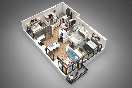 Floor plan 2 Bed/2 Bath