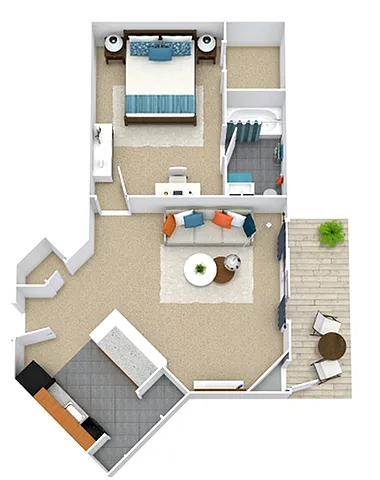 Floor plan The Fairview-Newly Renovated