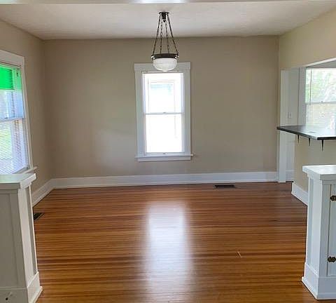 View from living room into the dining room.