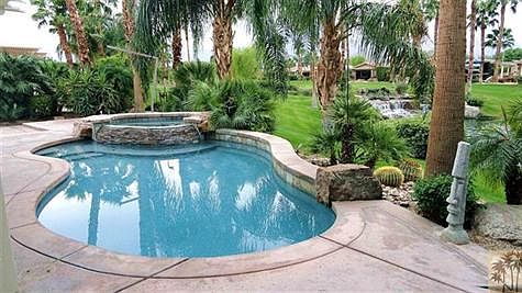 Private Pool & Spa.  Large patio overlooking lake and main waterfall!