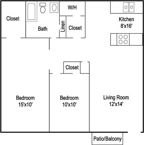 Floor plan 2 Bedroom / Phase 3